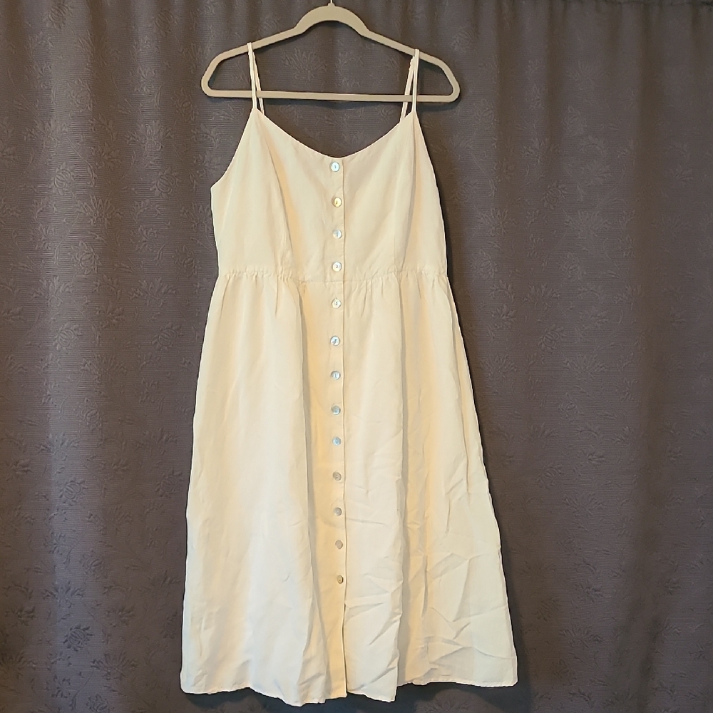 Manor Chic White Button-Front Maxi Dress, 44